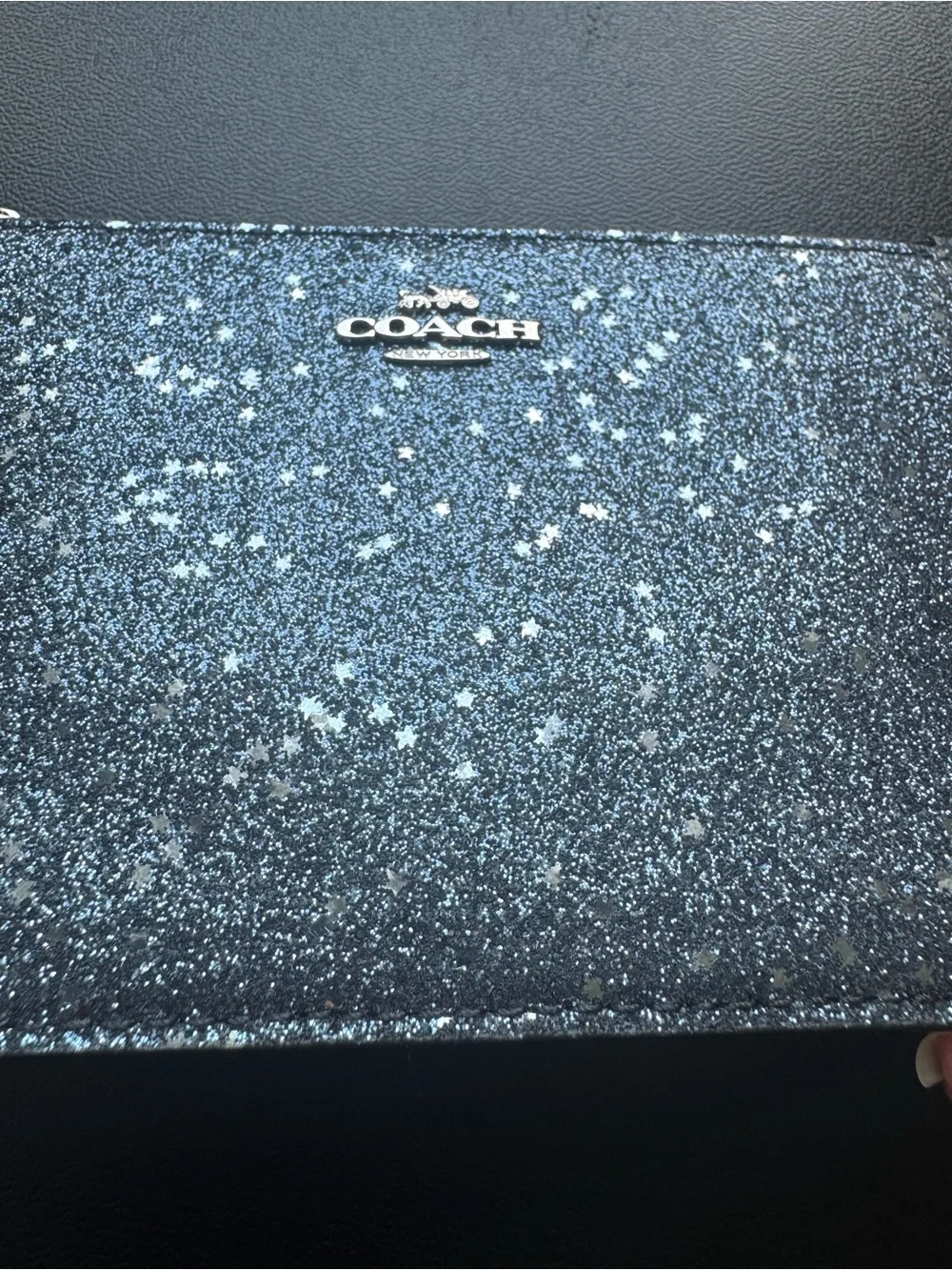 Coach Star Glitter Corner Zip Wristlet